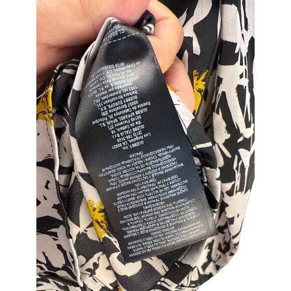 Guess Womens Floral Long Sleeve Button-Down Blouse Size M Polyester - Picture 6 of 8